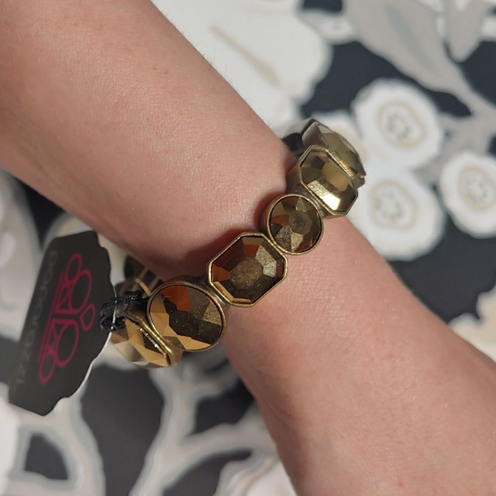 Paparazzi Gold Rhinestone Bling Bracelet